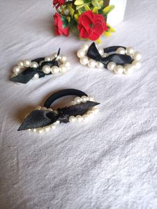 Pearl Bow Rubber Bands