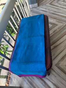 Blue &amp; Purple Saree with Blouse