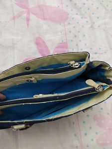 Navy Blue Contrast Handbag