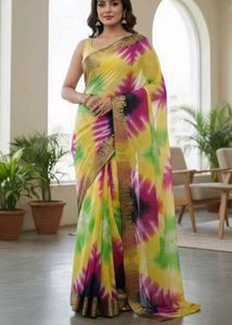 Multicolored Saree