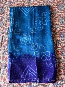 Pure gaji silk bandhini saree