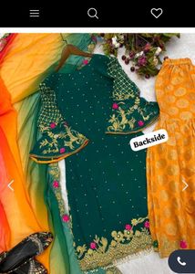 Embroidered Kurta Set with Dupatta shrara