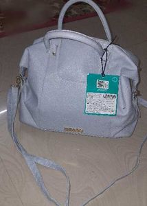 Caprese Peach satchel medium dull blue handbag