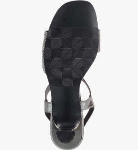 Metro Gunmetal Metallic Shimmer Heels (Size 39)