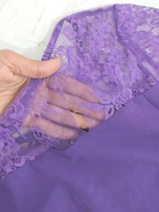 Elegant Purple Lace Gown