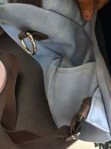 stylish blue backpack
