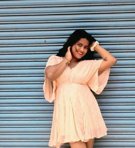 Chic Peach Mini Dress