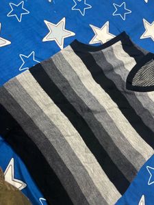 Striped Sleeveless Sweater