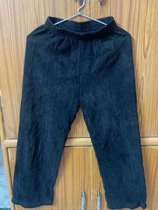 Black Textured Palazzo Pants
