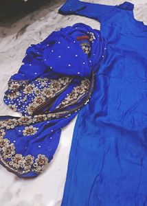 Heavy Blue Kurta Set with Dupatta