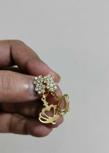 Brand new Elegant Gold-Tone Gemstone Earrings