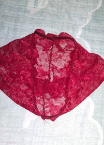 Lace Boyshort Panty - Red