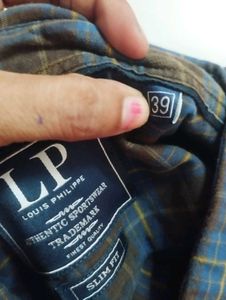 Louis Philippe Checked Slim Fit Shirt(new)