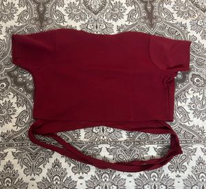 Stylish Maroon Wrap Top