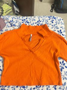 Stylish Orange Crop Top