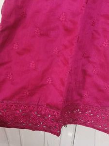 Pink Embroidered Kurta
