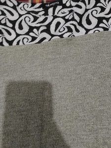 Stylish Grey T-Shirt with Black &amp; White Pattern