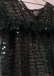 Black Sequin Top