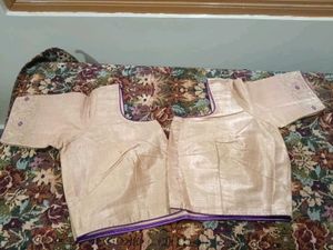 Silk saree with stitched blouse size 34-36