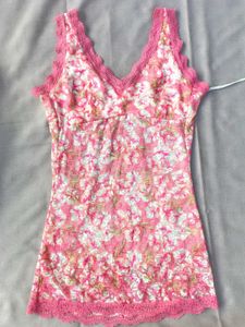 Floral Lace Trim Tank Top