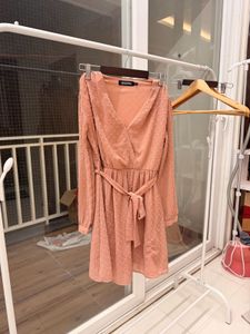 peach A line Dress