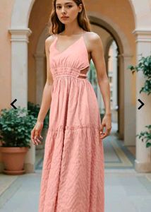 Peach Tiered Maxi Dress