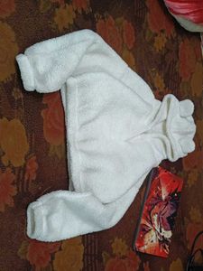 Cozy White Hoodie with Bear Ears