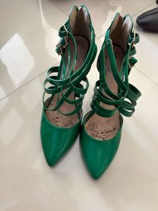 Green Strappy Heels
