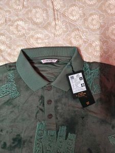 Men's Graphic Print Polo T-Shirt