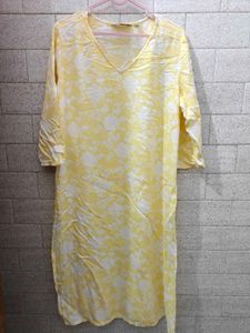 Yellow Floral Print kurta set