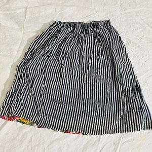 Boho Floral &amp; Stripe Mini Skirt