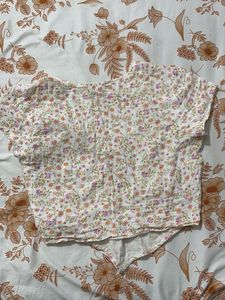 Floral Print Cropped Top
