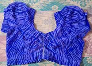 Blue Zebra Print Blouse