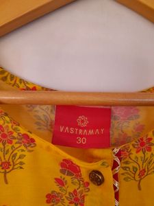 Gold Yellow Printed Kurta Set (Girl's)