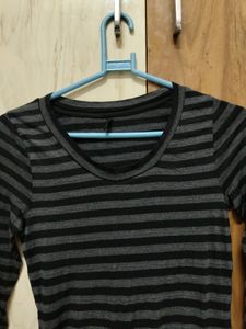Black An Grey Line T Shirt