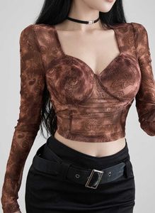 Paisley Print Long Sleeve Top