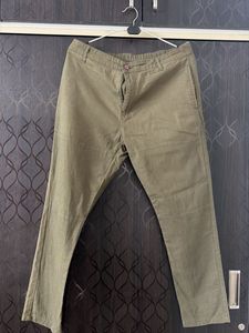 Olive Green Casual Pants