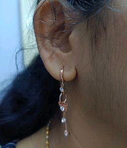 real silver Butterfly Earrings