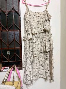 Chic Vintage style Polka Dot Ruffle Dress🤍