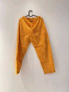 Yellow Printed Kurta Set