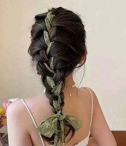 Lace Trim Hair Twilly/ Hairband