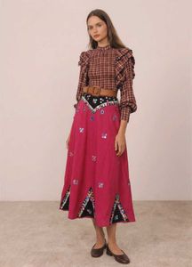 Embroidered Bohemian Skirt