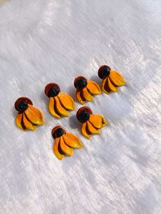 Handmade Sunflower Caly Earrings