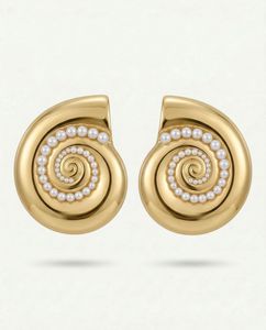 Pearly Shell 18K Gold Plated Anti Tarnish Earrings