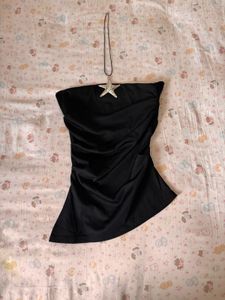 Black Strapless Top
