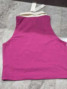 Pink Collared Crop Top