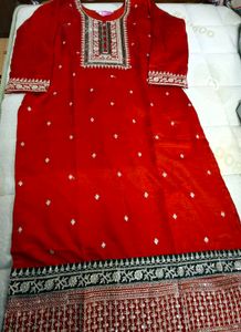 New Rust Orange Kurta Set