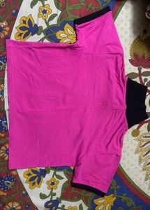 Hot Pink Collared T-Shirt