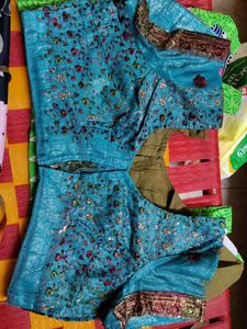 Embellished Teal Blouse