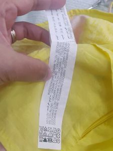 Zara Yellow Peplum Crop Top